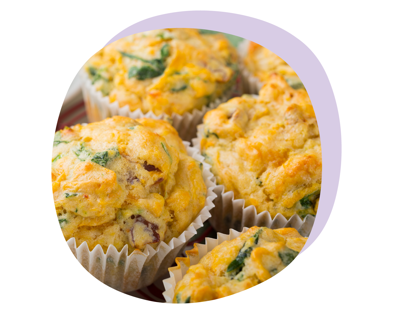 Cheesy & Spinach Muffins